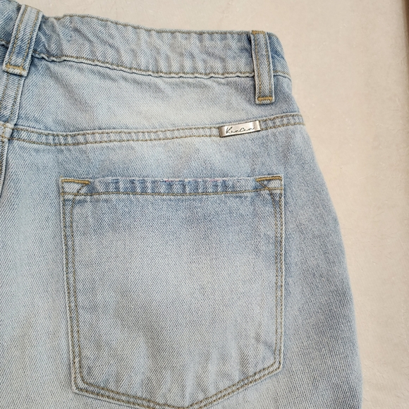 Kancan size 9 / 28 shorts multi color thread denim  jean shorts high rise - Picture 3 of 7